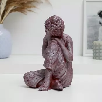 Фигура "Будда задумчивый" серая, 19см