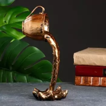 Фигура "Чашка с кофе" бронза, 28х11х14см