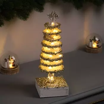 Фигура деревянная «Ёлочка», 3010х10 см, 35 LED, батарейки AAx2 (не в комплекте), свечение теплое белое