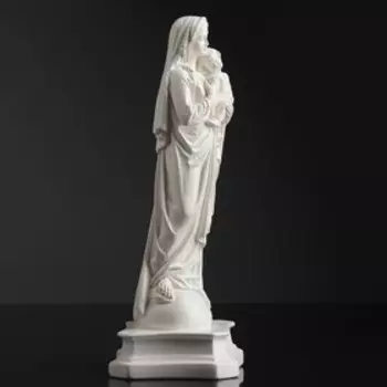 Фигурка гипс «Дева Мария с младенцем», белая, 24 см