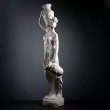 Фигура гипс «Девушка с кувшином», белый, 140 см