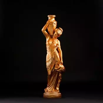 Фигура гипс «Девушка с кувшином», под бронзу, 140 см