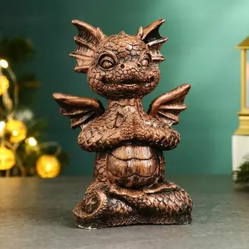 Фигура "Дракон Эйден" медь, 20х15х10см