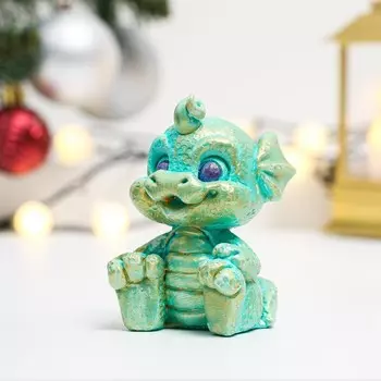 Фигура "Дракон Тирус" бирюзовая, 10х6х6см