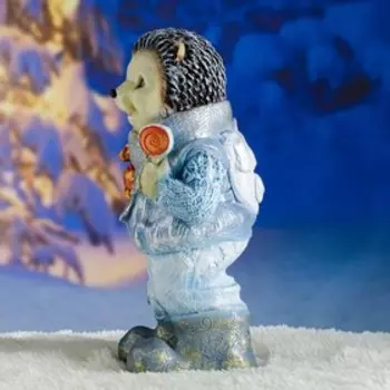 Фигура "Ежик новогодний с подарком" 37х20см