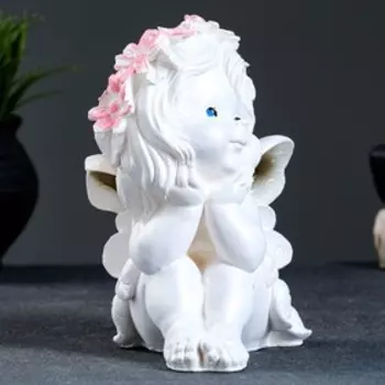 Фигурка гипс «Фея сидя», перламутр, 121417.5 см