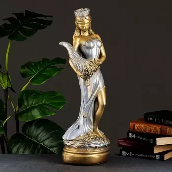 Фигура "Фортуна большая" золото/серебро, 64х20х20см
