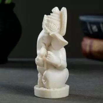 Фигурка «Ганеша», 11 см, белый, мраморная крошка