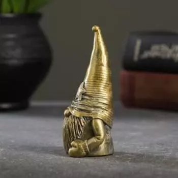 Фигурка гипс «Гномик», под латунь, с эффектом старины, 105 см