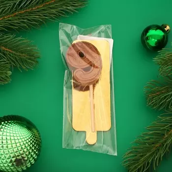 Фигура из молочного шоколада "Цифра веселая "9", 5 см, на палочке для торта, 12 г