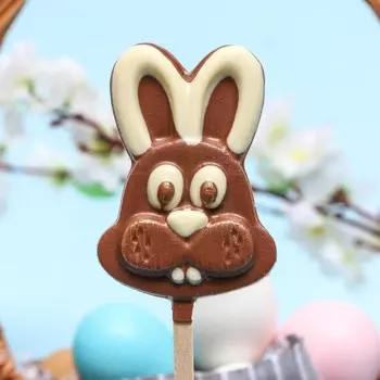 Фигура из молочного шоколада "Кролик 2023", на палочке, 32 гр