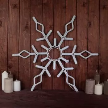 Фигура из неона "Снежинка", 67 x 67 см, 576 LED, 12V, контроллер 8 режимов, СИНЕ-КРАСНЫЙ