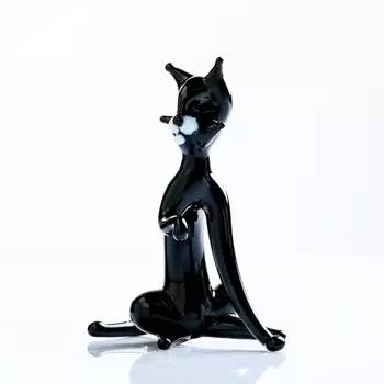 Фигура из стекла "Кошка" 6см, МИКС