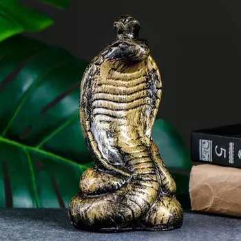 Фигурка гипс «Змея Кобра с короной», 1788 см