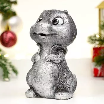 Фигурка полистоун «Дракон Коша», серебро, 91113 см