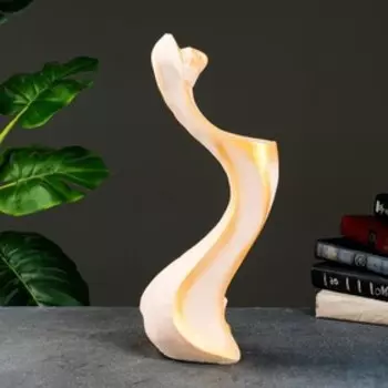 Фигура "Кошка Авангард №3" песочное-золото 13х19х46см 34