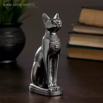 Фигура "Кошка египетская" металлик, 8х13х5см