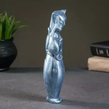 Фигура "Кошка мама" серебро, 21х7х7см