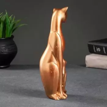 Фигура "Кошка с котенком" бронза, 21х7х7см