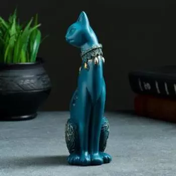 Фигурка полистоун «Кошка», синяя, 208 см