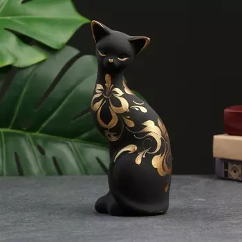 Фигура "Кошка ушастая" 7х8х19см черная