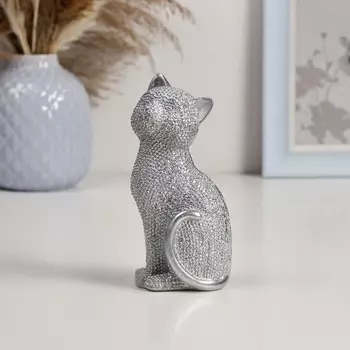 Фигура "Кошка в серебре", 15 см