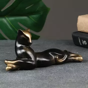 Фигура "Кот лежит" черный, 8х20см