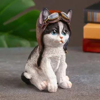 Фигура "Котенок-авиатор" 10x9,5x15см