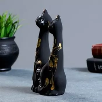 Фигурка керамика «Коты влюбленные», чёрные, 51017 см