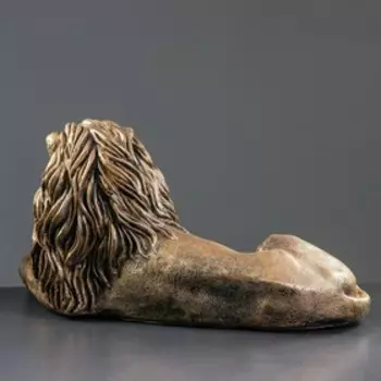 Фигура гипс «Лев на отдыхе», под бронзу, 653532 см