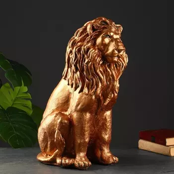 Фигурка «Лев сидящий», гипс под бронзу, 402556 см