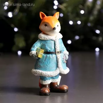 Фигура "Лиса в голубой шубе" 8х7х15см