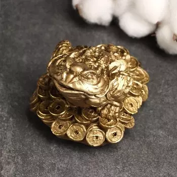 Фигурка полистоун «Лягушка на монетах», 7109 см