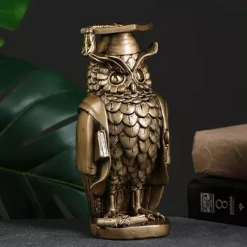 Фигурка полистоун «Магистр Филин», золото, 8819 см