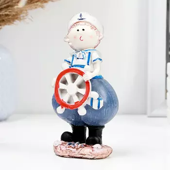 Фигурка полистоун TAKE IT EASY «Мальчик моряк за штурвалом», 1887 см