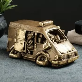 Фигура "Машина скорая помощь" 11,5х22,5х13 см, бронза с позолотой