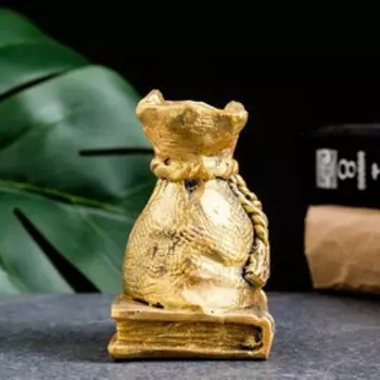 Фигура "Мешок на удачу" золото, 10х6х7,5см