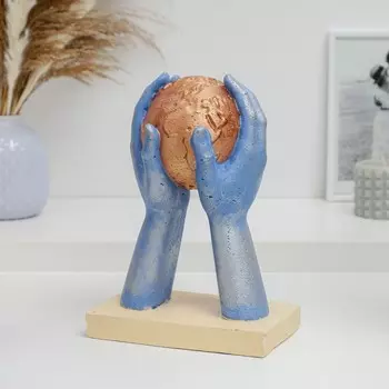 Фигура "Миру-мир" синяя с золотым, 24,5см