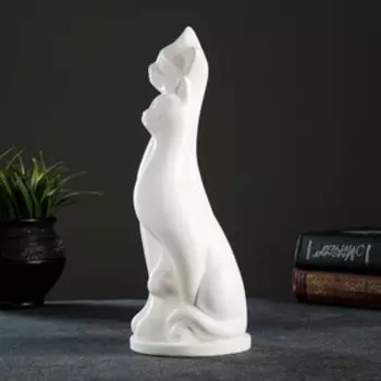 Фигурка гипс «Пара кошек», белая, 102710 см
