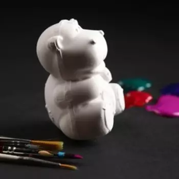 Фигура для раскраски "Бегемотик" 7,5х5х5см