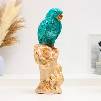 Фигура "Попугай на дереве" 17х14х35см, цветной