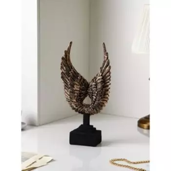 Фигура "Птица", полистоун, 41 см, матово-чёрный, Иран