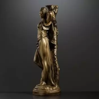 Фигура с кашпо "Гречанка большая" бронза, 0,9 л / 40х88х30см
