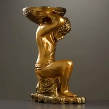 Фигура с кашпо "Титан" бронза, 40х73х42см