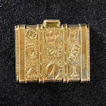 Фигура с подвесом "Чемодан" латунь 8х6х2см