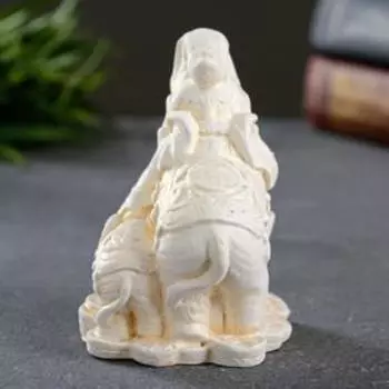 Фигурка гипс «Слон со слоненком на деньгах», позолота, 6.5107 см