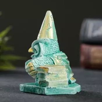 Фигурка гипс «Сова библиотекарь», изумрудная, 976 см