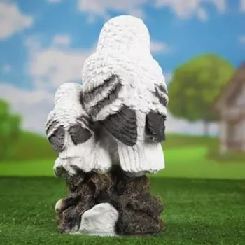 Садовая фигура из полистоуна «Совы полярные», 382019 см