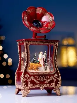 Фигура светодиодная "Граммофон" 36х16х9 см, 3хААА (не в компл.), музыка, USB, Т/БЕЛЫЙ