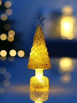 Фигура светодиодная «Ёлочка конус», 1 LED, 155 см, от батареек AG13x3, свечение тёплое белое